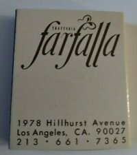 Vintage Matchbox Farfalla Trattoria on LA BREA -Los Angeles California picture