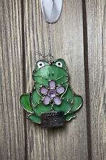 GANZ Stained Glass Frog Ornament “My Sister My Friend” Green 3