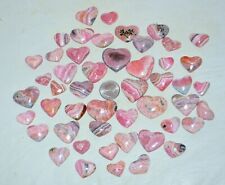 49 pcs LOT Rhodochrosite Carved Hearts from Argentina * Bulk Wholesale * picture