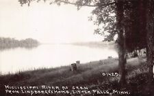 RPPC Little Falls MN Minnesota Charles Lindbergh Aviation Photo Vtg Postcard S4 picture