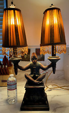 Vintage Maitland Smith Bellhop Monkey Double Lamp Working Tested  picture