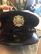Black Wool Fireman's Dress Hat Very Old picture