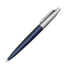 Parker  Jotter Ballpoint Pen Stainless Steel & Navy Blue New In Pack Made In Usa picture