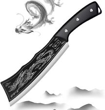 Black Dragon Handmade Dragon Dragon Slaying 8.2'' Sharp Meat Cleaver Durable HC  picture