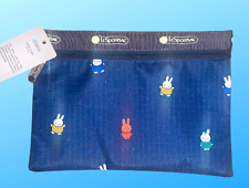 Lesportsac x Dick Bruno Japan Miffy Rabbit Pouch Cosmetic Makeup Zip Case Navy picture