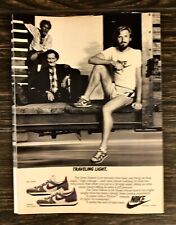 1982 Print Ad Nike the bigger you are harder they fall Running Train Oregon man picture