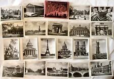Souvenir PARIS France Complete Set Of 20 Small Photos Circa 1930’s picture