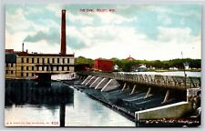 Beloit Wisconsin~The Dam @ Rock River Hydro Facilities~EC Kropp~Vintage Postcard picture