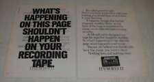 1981 Maxell Cassette Tapes Ad - What's Happening on This Page picture