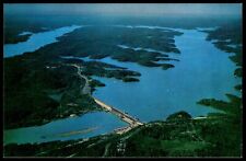 Postcard Chrome Aerial view Bagnell Dam & Lake of the Ozarks picture