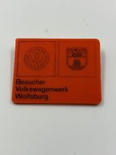Besucher Volkswagenwerk Wolfsburg Advertising Pin Orange picture