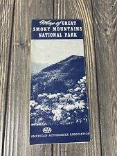 Vintage 1953 Great Smoky Mountain National Park Area AAA MAP picture