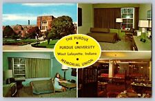 Postcard Purdue University Memorial West Lafayette Indiana Chrome Unposted picture
