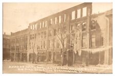 RPPC 1910 Fire Ruins of Hotel Burlington and Walker Block, Burlington, VT picture