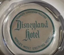 Vintage 1960s Disneyland Hotel Gray Grey Glass Ashtray Trinket Dish picture