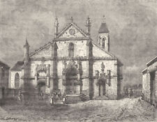 ESSONNE. Seine-Oise. Eglise de Longjumeau 1883 old antique print picture picture