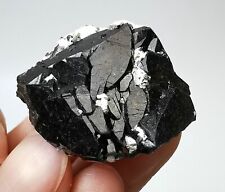 33.5g Rare Natural Black Octahedral Cassiterite Quartz Mineral Specimen China picture