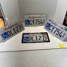 CALIFORNIA HANDICAPPED DISABLED LICENSE Plate, Lot Of 4 picture