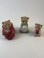 Homco  VTG 5103 Christmas Cats Set Of 3 Porcelain Family 80s picture