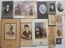 15 Antique Chicago Prag and Germany 1800s Dapper Gentlemen Cabinet Card Photos picture