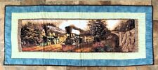 Table Runner, Two-Sided with Railroad, Locomotive Theme, 44