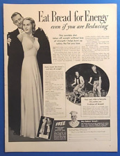 1939 Standard Brands Incorporated Vtg 1930's Print Ad Eat Bread for Energy... picture