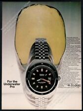 1969 Zodiac Super Sea Wolf SeaWolf diving watch color photo vintage print ad picture