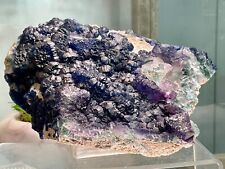 Fluorite-Indigo-Blue Fluorite-White Quartz- Huanggang Mine-Inner Mongolia 2.8kg picture