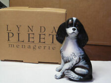Vintage Lynda Pleet Dog Figurine Collectible - Cavalier King Charles, Tri-Color picture