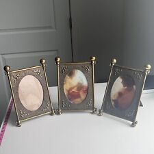 Heavy Solid Brass Knob Corners 7 X 10” Picture Frames Baroque Style picture