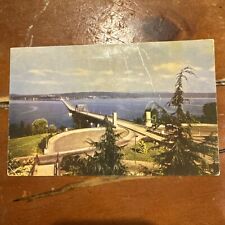 Lake Washington Pontoon Bridge Vintage Unposted Postcard Seattle picture