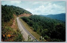 Chatsworth Georgia Fort Mountain Roadway Scenic Aerial View Chrome Postcard picture