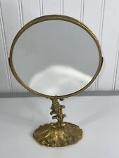 Beautiful Vintage Double Sided Golden Vanity Mirror Excellent Condition picture