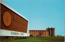 Lutheran Valparaiso University IND VALPO 1959 Entrance Sign Chapel Postcard UNP picture