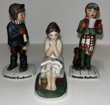 Norman Rockwell Figurines Set Of 3, Children With Books, NR202, NR 203, NR204 picture