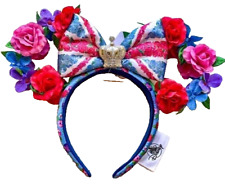 Disney Parks EPCOT United Kingdom Floral Queen of the Kingdom Ears Headband New picture