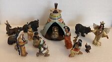 Vintage WMG Native American Indian Nativity Seen Complete set 15 placings picture