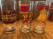 Vtg Bicentennial Celebration Glass 1776-1976 Liberty Bell Paul Revere Minute Men picture