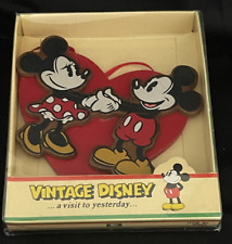 Vintage Disney A Visit To Yesterday Kurt Adler Mickey Minnie Mouse Ornament /Box picture