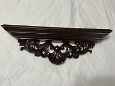 Antique Victorian Style Chocolate Brown Resin? Shelf Wall Decor 21” Heavy picture