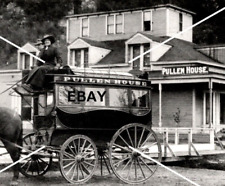 Vintage RPPC Postcard MRS. Pullen & House Mansion Horse Carriage AK Kodak BW picture
