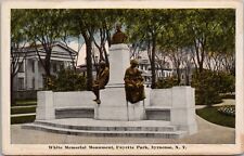SYRACUSE, NEW YORK ~ White Memorial Monument In Fayette Park c.1910's picture