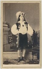 Performer Costume Hat San Francisco, California 1860s CDV Carte de Visite X671 picture