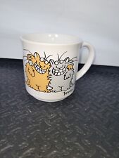 Sandra Boynton KEEP SMILING Mug Cup Two Cats Vintage JAPAN picture