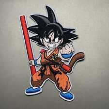 Dragon Ball Z Kid Goku Embroidered Iron On Patch 5.75x3.75 Inch picture