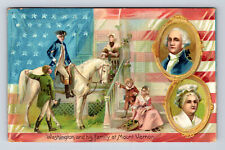 1908 TUCKs George Washington Family Mount Vernon Liberty Center Ohio OH Postcard picture
