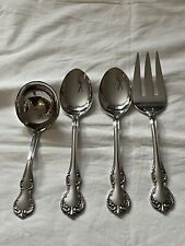 Towle Westchester Stainless Germany 2 Serving Table Spoons + Ladle + Meat Fork picture