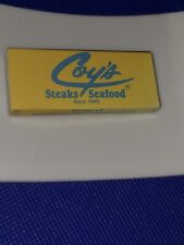 Rare Vintage Coy's Southern Eats Matchbook Rare Matches  picture