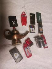 LOT OF 12 ASSORTED VINTAGE CIGARETTE LIGHTERS   collect / fix  / display   picture