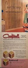 Craftwall Genuine Wood Paneling Roddis Plywood Marshfield Vintage Print Ad 1956 picture